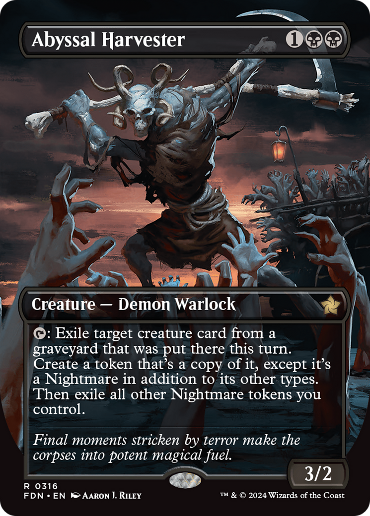 Abyssal Harvester (Borderless) (FDN-316) - Foundations Foil