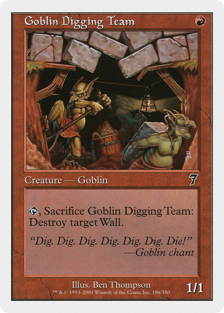 Goblin Digging Team (7ED-186★) - 7th Edition Foil