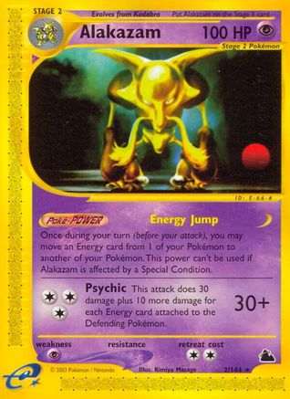 Alakazam (2) (2) 002  - Reverse Holofoil Skyridge - Rare