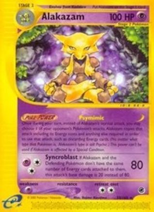Alakazam (33) (33) 033/165  - Reverse Holofoil Expedition - Rare