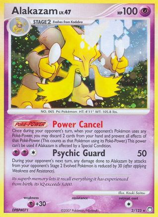 Alakazam 002/123  - Reverse Holofoil Mysterious Treasures - Holo Rare
