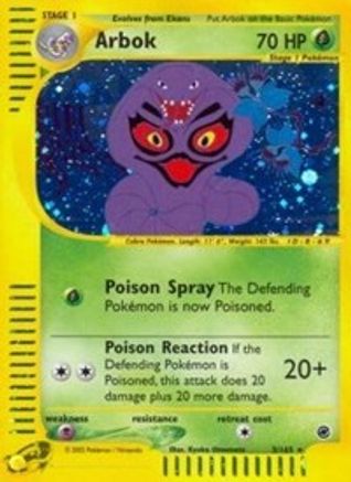 Arbok (3) (3) 003  - Reverse Holofoil Expedition - Holo Rare
