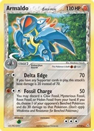 Armaldo (Delta Species) 001  - Reverse Holofoil Holon Phantoms - Holo Rare