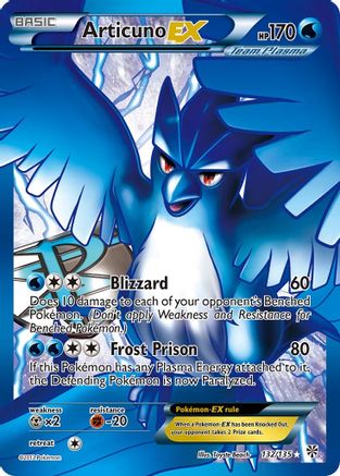 Articuno EX (Team Plasma) (132 Full Art) (Team Plasma)  132  - Holofoil Plasma Storm - Ultra Rare