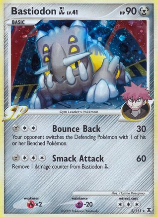 Bastiodon GL 002  - Reverse Holofoil Rising Rivals - Holo Rare