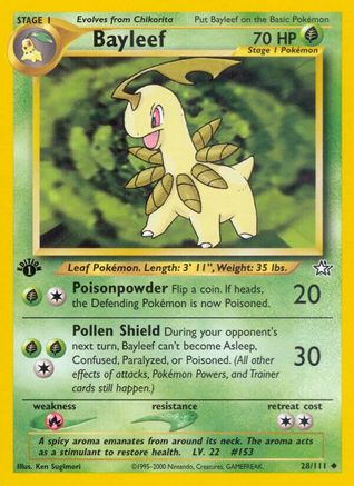 Bayleef (28) (28) 028/111  - 1st Edition Neo Genesis - Uncommon