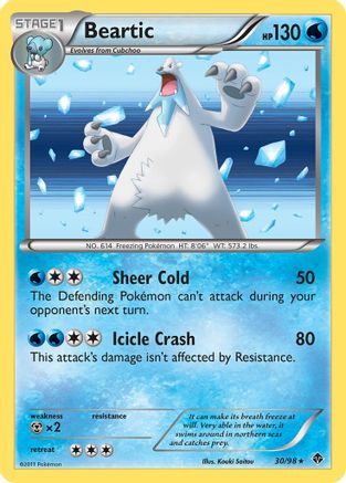 Beartic (30) (30) 030  - Reverse Holofoil Emerging Powers - Holo Rare
