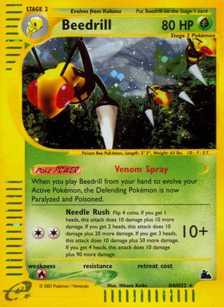Beedrill (H4) (H4) 0H4  - Holofoil Skyridge - Holo Rare
