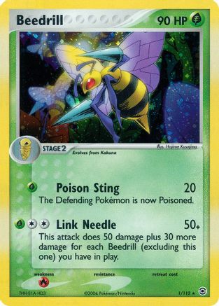 Beedrill 001/112  - Holofoil FireRed & LeafGreen - Holo Rare
