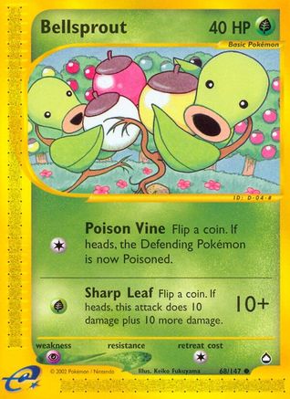 Bellsprout (68) (68) 068  - Reverse Holofoil Aquapolis - Common