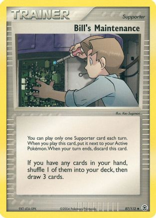 Bill's Maintenance 087  - Reverse Holofoil FireRed & LeafGreen - Uncommon