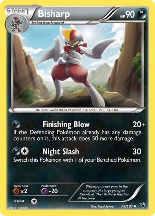 Bisharp (76) (76) 076  - Reverse Holofoil Noble Victories - Uncommon