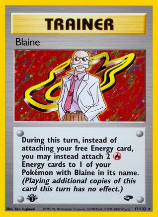 Blaine (17) (17) 017/132  - 1st Edition Holofoil Gym Challenge - Holo Rare