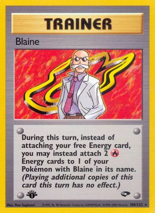Blaine (100) (100) 100/132  - 1st Edition Gym Challenge - Rare