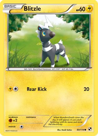 Blitzle (40) (40) 040  - Reverse Holofoil Black and White - Common