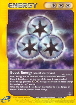 Boost Energy 145  - Reverse Holofoil Aquapolis - Uncommon