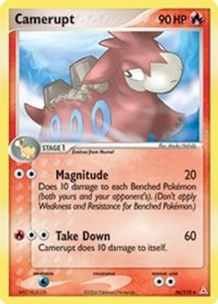 Camerupt 036  - Reverse Holofoil Holon Phantoms - Uncommon