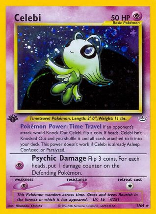 Celebi (3) (3) 003/64  - 1st Edition Holofoil Neo Revelation - Holo Rare