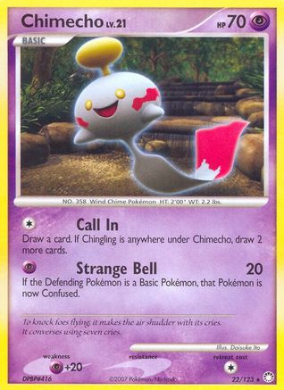 Chimecho 022  - Reverse Holofoil Mysterious Treasures - Rare