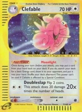 Clefable (7) (7) 007  - Reverse Holofoil Expedition - Holo Rare