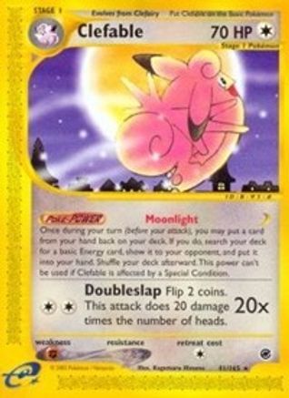 Clefable (41) (41) 041/165  - Reverse Holofoil Expedition - Rare