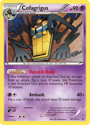Cofagrigus (47) (47) 047  - Reverse Holofoil Noble Victories - Rare