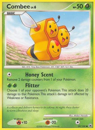 Combee 059  - Reverse Holofoil Majestic Dawn - Common
