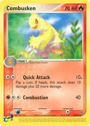 Combusken 025  - Reverse Holofoil Dragon - Uncommon