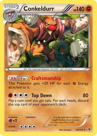 Conkeldurr (64) (64) 064  - Holofoil Noble Victories - Holo Rare