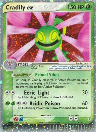 Cradily ex 090  - Holofoil Team Magma vs Team Aqua - Ultra Rare