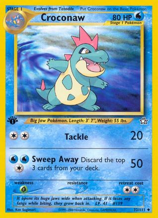 Croconaw (32) (32) 032/111  - 1st Edition Neo Genesis - Uncommon