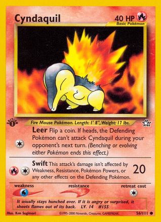 Cyndaquil (56) (56) 056/111  - 1st Edition Neo Genesis - Common