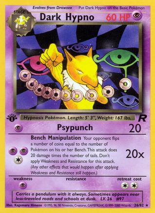 Dark Hypno (26) (26) 026/82  - 1st Edition Team Rocket - Rare