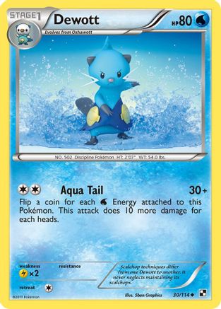 Dewott (30) (30) 030  Black and White - Uncommon
