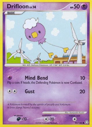 Drifloon 092  - Reverse Holofoil Legends Awakened - Common