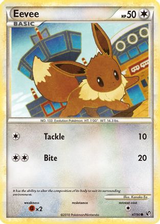 Eevee (47) (47) 047/90  - Reverse Holofoil Undaunted - Common