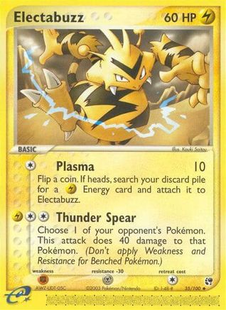 Electabuzz 035/100  - Reverse Holofoil Sandstorm - Uncommon