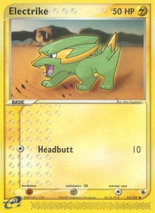 Electrike 052/109  - Reverse Holofoil Ruby and Sapphire - Common