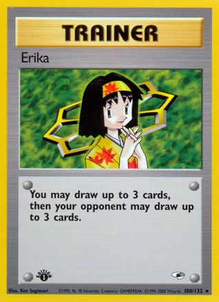 Erika (100) (100) 100/132  - 1st Edition Gym Heroes - Rare