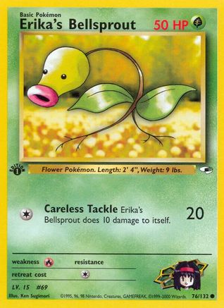 Erika's Bellsprout (76) (76) 076/132  - 1st Edition Gym Heroes - Common