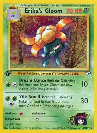 Erika's Gloom (46) (46) 046/132  - 1st Edition Gym Heroes - Uncommon