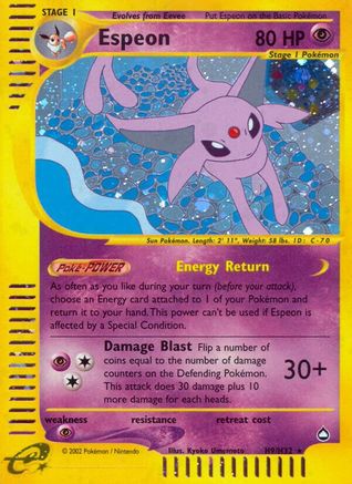 Espeon (H9) (H9) 0H9  - Holofoil Aquapolis - Holo Rare