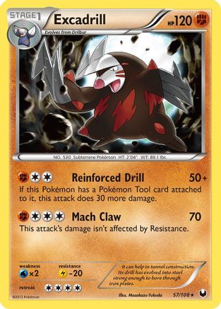 Excadrill (57) (57) 057  - Reverse Holofoil Dark Explorers - Rare