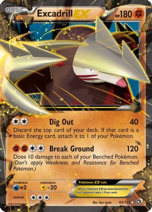 Excadrill EX 082  - Holofoil Legendary Treasures - Ultra Rare