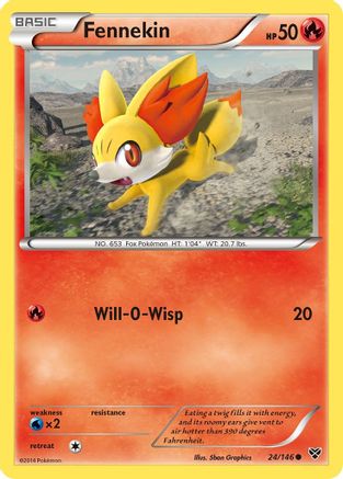 Fennekin 024/146  XY Base Set - Common