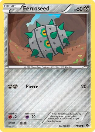 Ferroseed (71) (71) 071  - Reverse Holofoil Emerging Powers - Common