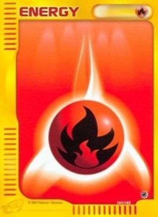 Fire Energy 161/165  - Reverse Holofoil Expedition - Common