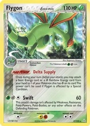 Flygon (Delta Species) 007/110  - Reverse Holofoil Holon Phantoms - Holo Rare
