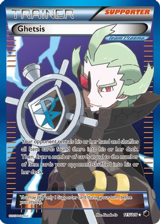 Ghetsis (Team Plasma) (Full Art) 115  - Holofoil Plasma Freeze - Ultra Rare