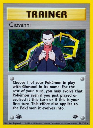 Giovanni (18) (18) 018/132  - 1st Edition Holofoil Gym Challenge - Holo Rare